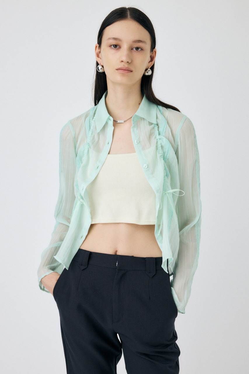 MOUSSY | LACY TAPE シアーシャツ (シャツ・ブラウス ) |SHEL'TTER