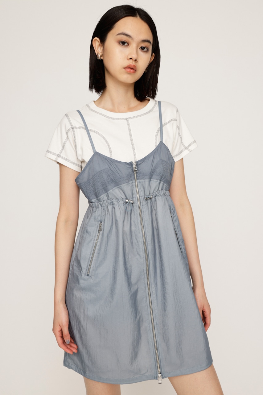 SLY | SHEER CAMI ZIP ドレス (ワンピース(ミニ・ミディアム） ) |SHEL