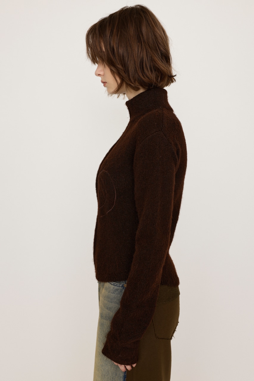 SLY | EMBROIDERY ZIP UP トップス (ニット ) |SHEL'TTER WEBSTORE