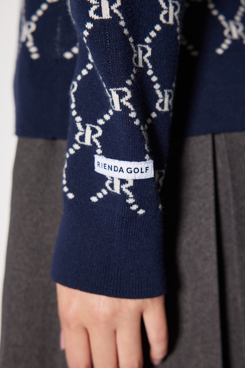 RIENDA GOLF | 【RIENDA GOLF】モノグラムロゴニットトップス (ニット