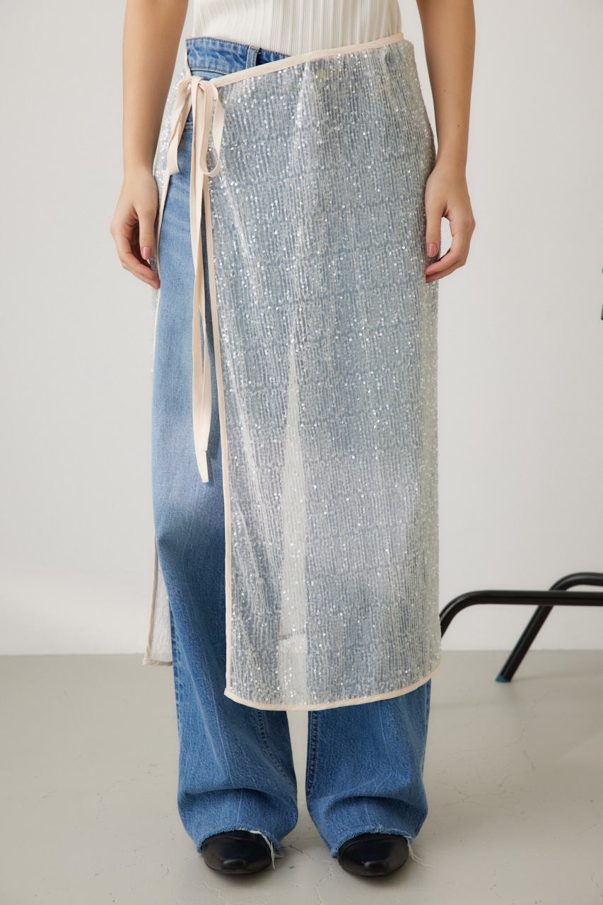 AZUL BY MOUSSY | スパンコールラップスカート (スカート(ロング