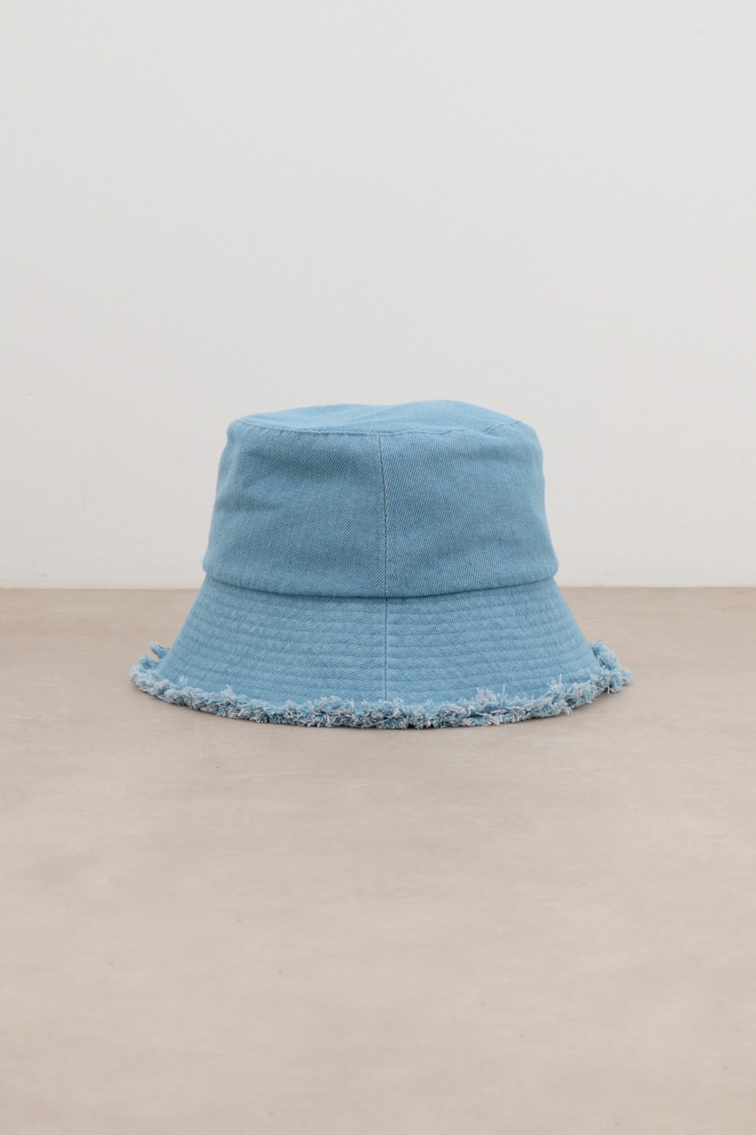 AZUL BY MOUSSY | ストラップ付きフリンジデニムバケットハット (帽子