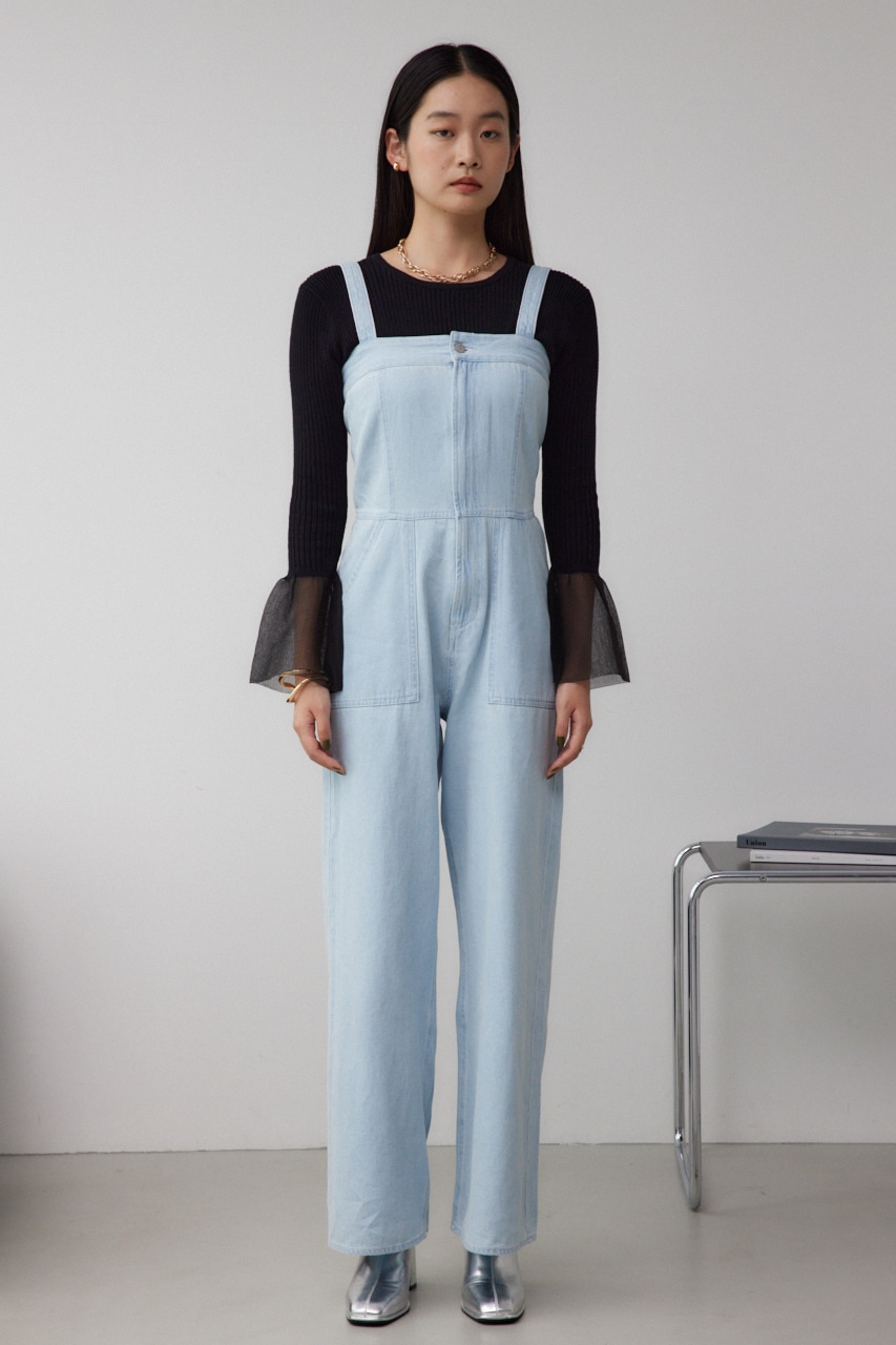 AZUL BY MOUSSY | デニムベアワイドオールインワン (その他デニム