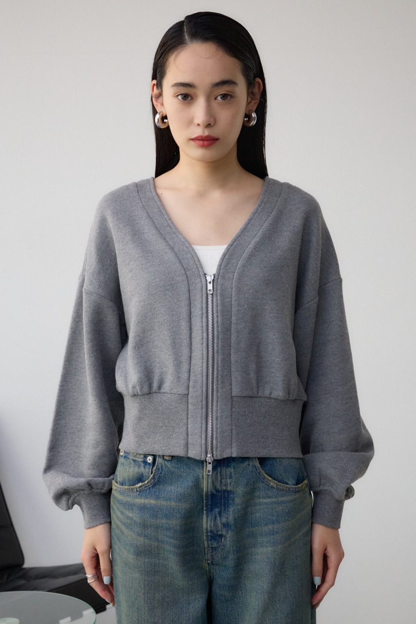 AZUL BY MOUSSY | フロントZIPウラケカーディガン (カーディガン