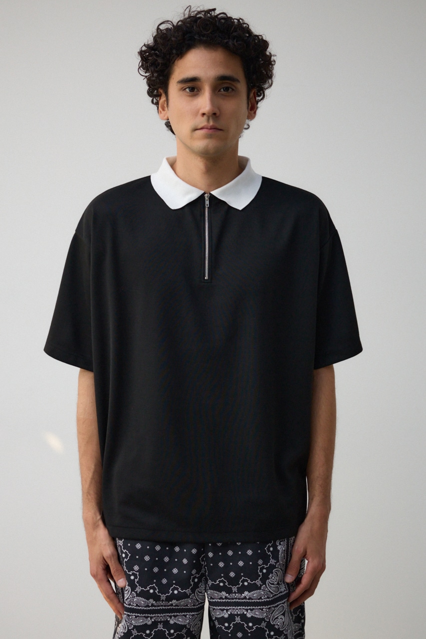 AZUL BY MOUSSY | オーバーサイズジャガードニットポロ (ニット