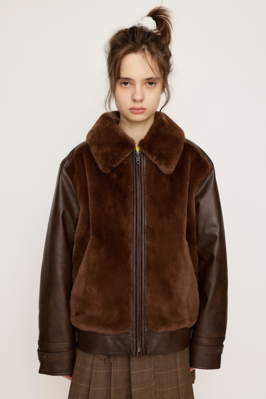 SLY | FAUX FUR DOCKING G-1 ジャケット (ブルゾン ) |SHEL'TTER WEBSTORE