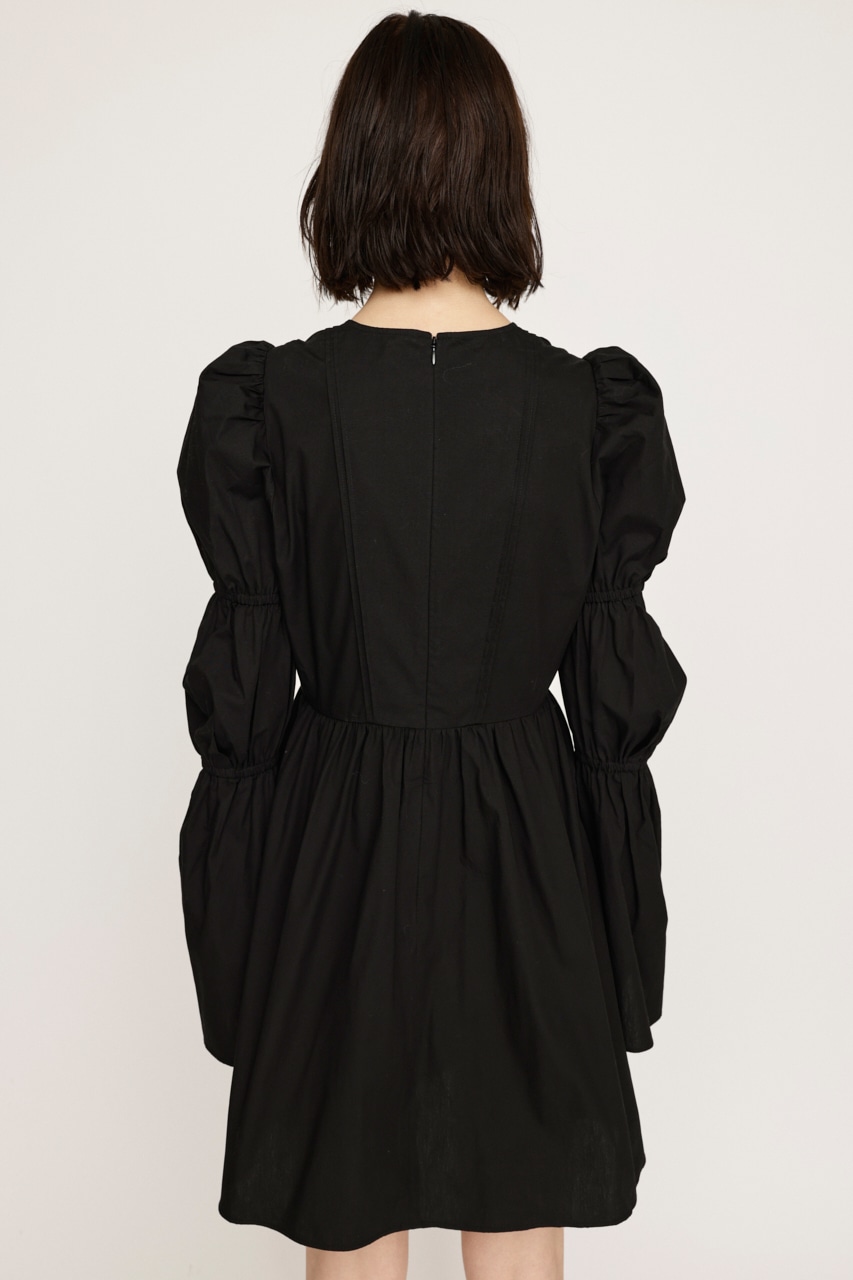 SLY | FRONT RIBBON PUFF SLEEVE ワンピース (ワンピース(ミニ