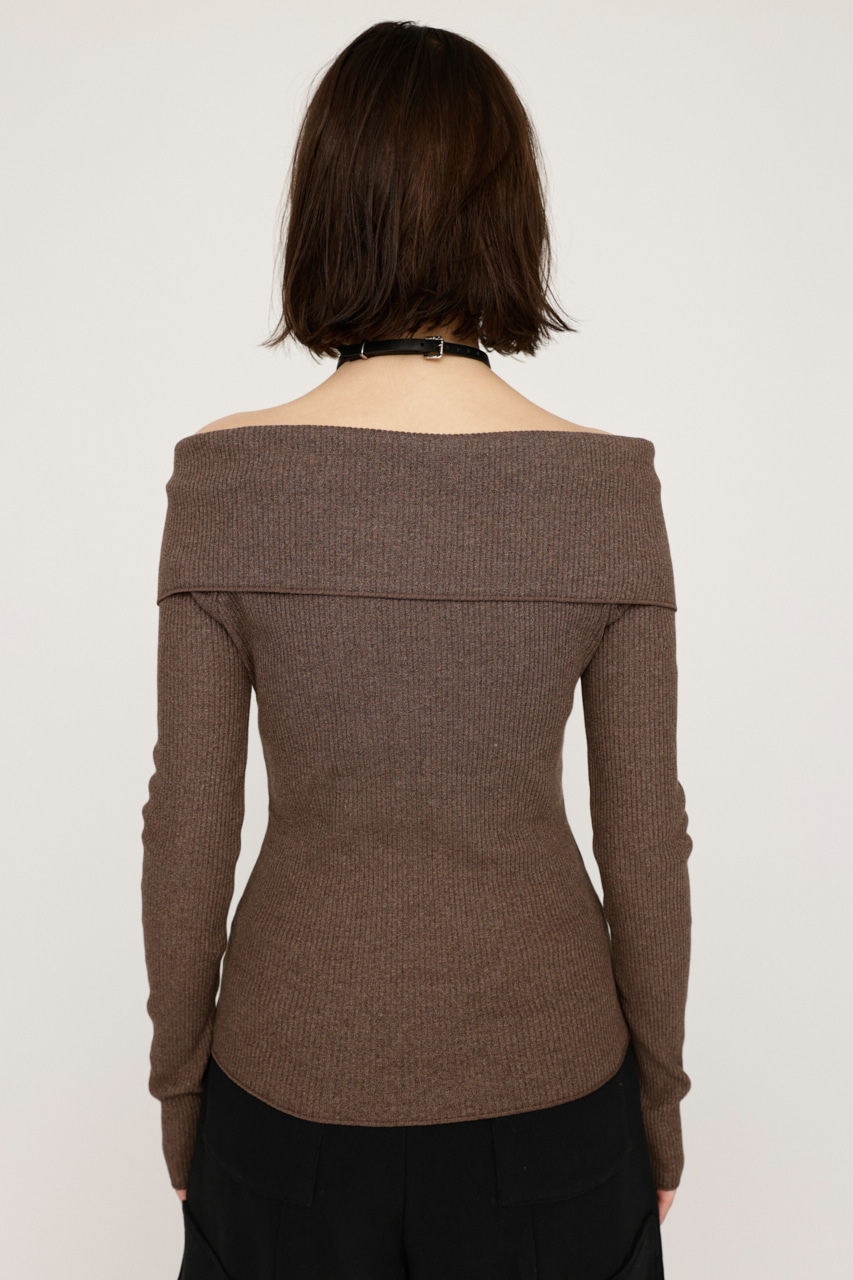 SLY | OFFSHOULDER FRONT ZIP トップス (Tシャツ・カットソー(長袖