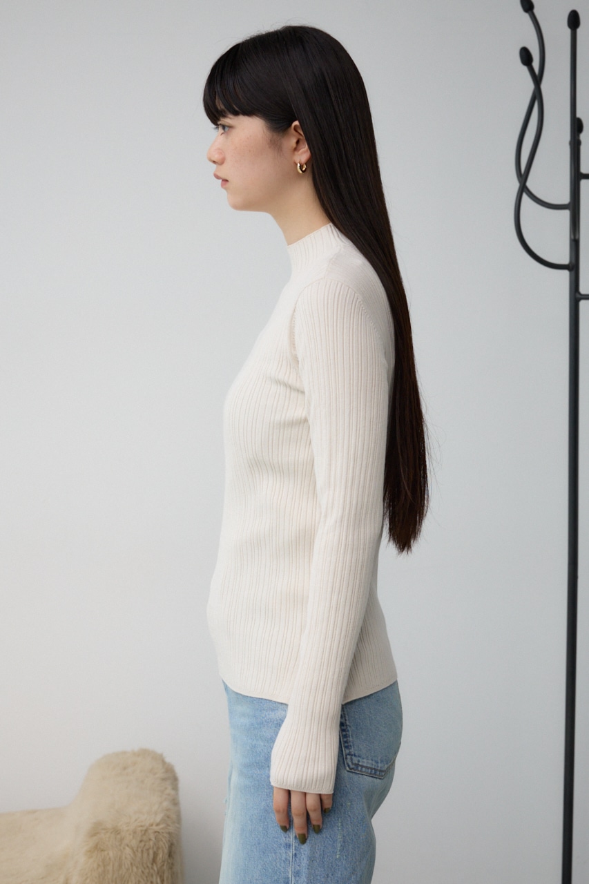 AZUL BY MOUSSY | ランダムリブハイネックニットトップス (ニット