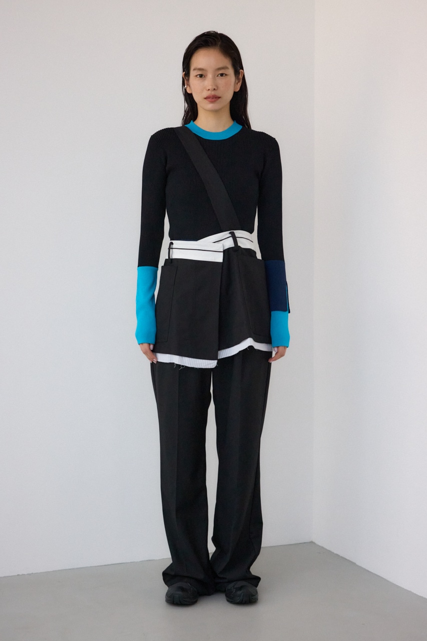 AZUL BY MOUSSY | 【PLUS】ワンショルダーレイヤードパンツ (パンツ