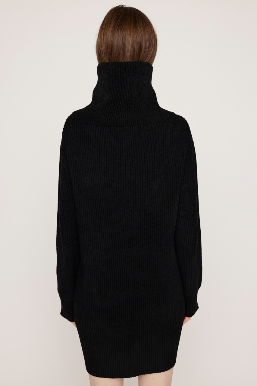 SLY | BIG COLLAR HALF ZIP ショートワンピース (ワンピース(ミニ