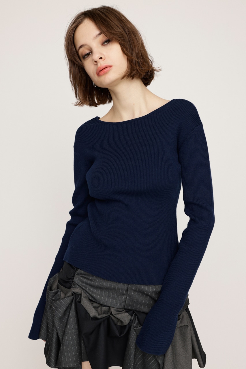 SLY | 【LIMITED ITEM】MANYWAY RIBBON KNIT トップス (ニット ) |SHEL