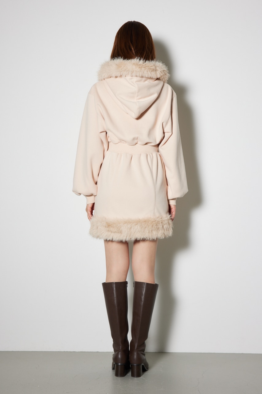 rienda | フェイクファースウェットミニワンピース (ワンピース(ミニ