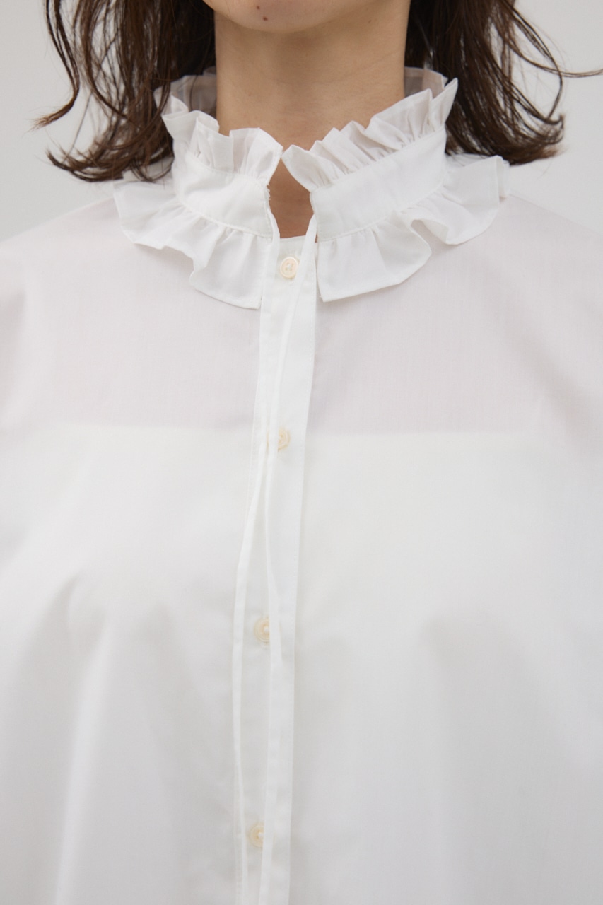 AZUL BY MOUSSY | フリルスタンドカラーブラウス (シャツ・ブラウス