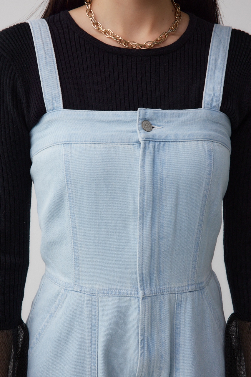 AZUL BY MOUSSY | デニムベアワイドオールインワン (その他デニム
