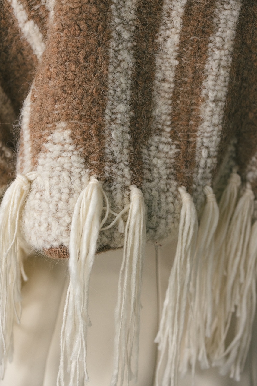 STYLEMIXER | インターシャーフリンジニット (ニット ) |SHEL'TTER