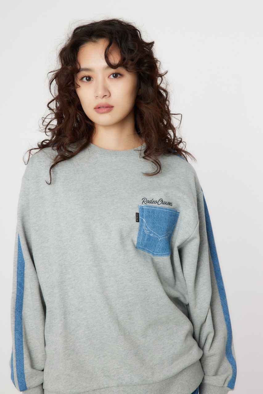 RODEO CROWNS WIDE BOWL | デニムラインスウェットトップス
