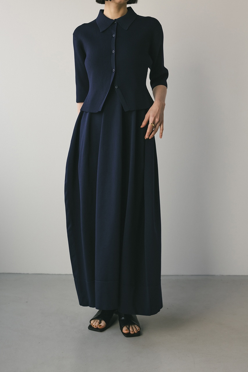 STYLEMIXER | 2ピースハーフスリーブポロニットワンピース (ワンピース