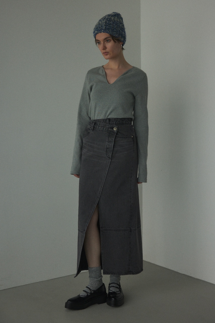 BLACK BY MOUSSY | denim wrap skirt (スカート ) |SHEL'TTER WEBSTORE