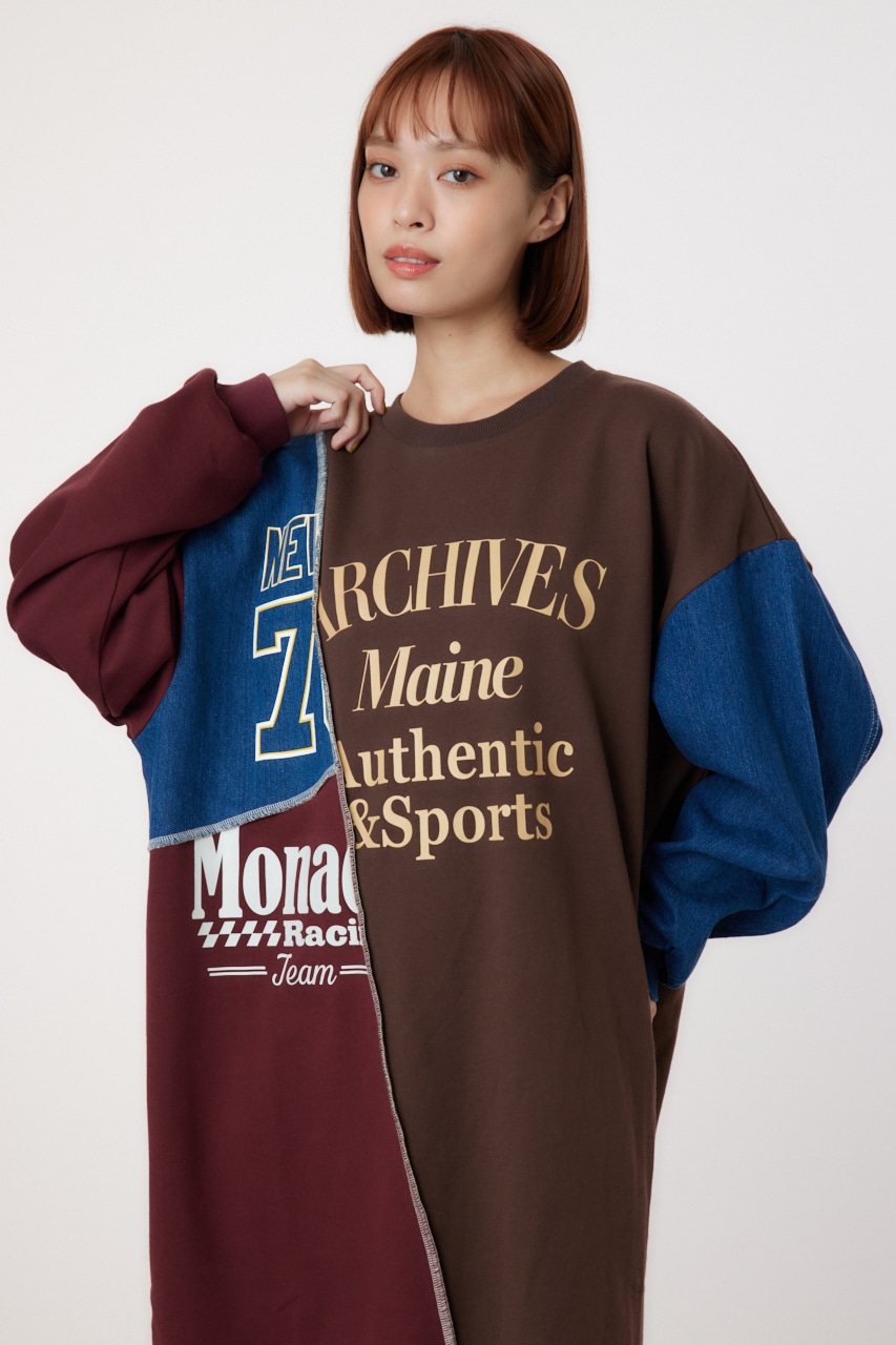 RODEO CROWNS WIDE BOWL | カスタム college スウェットワンピース