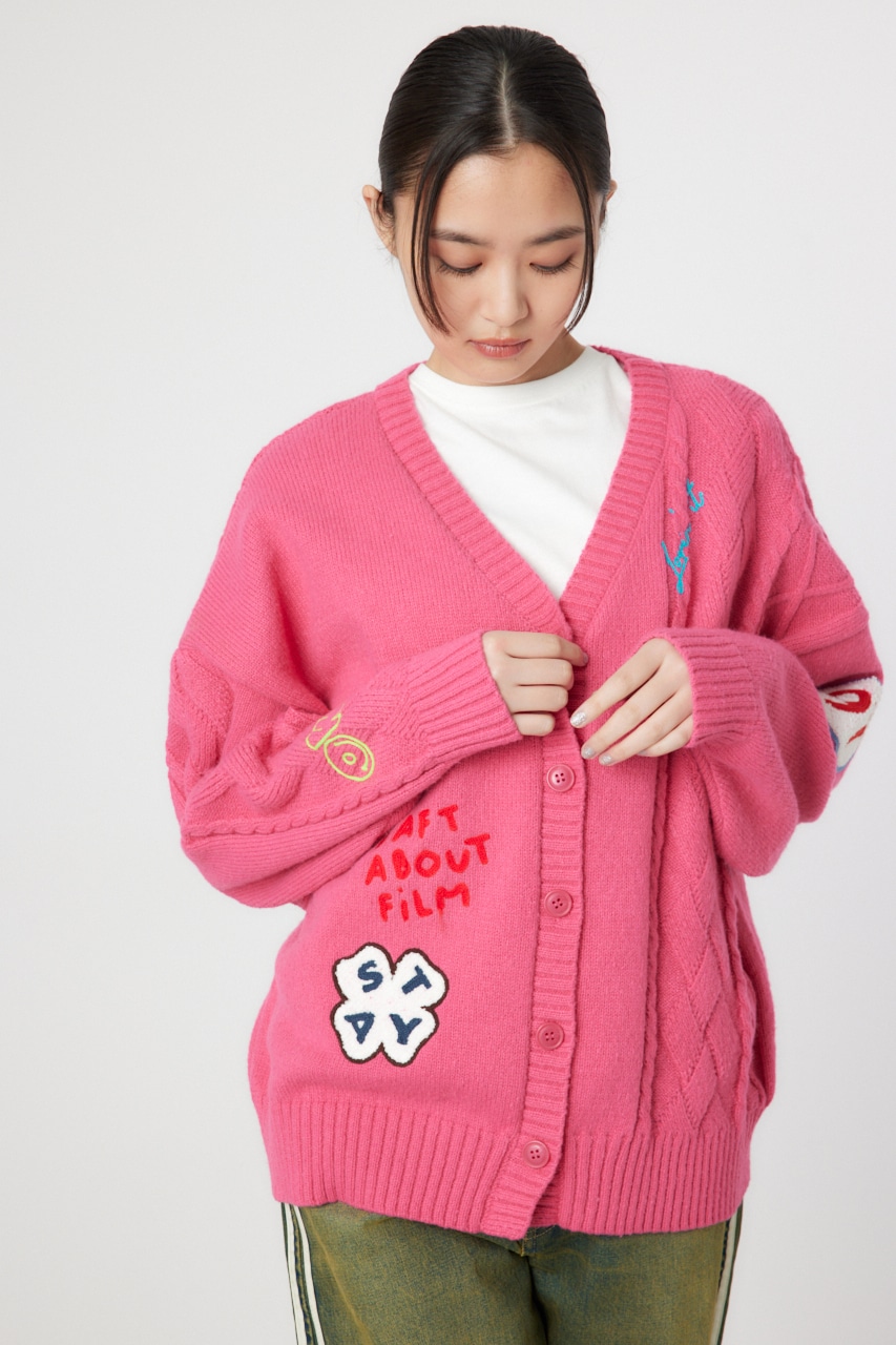 RODEO CROWNS WIDE BOWL | EMB MOTIFSケーブルカーディガン