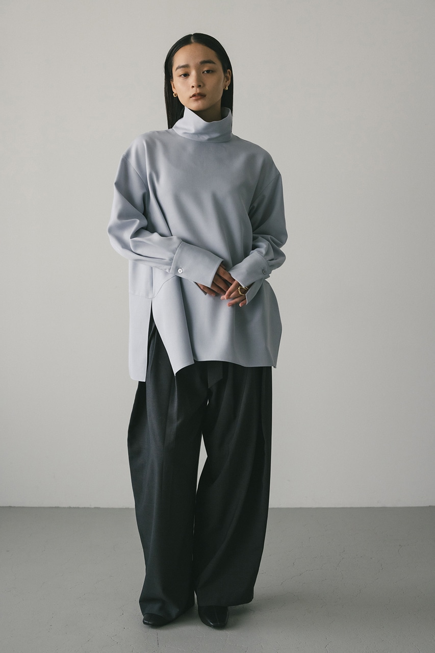 STYLEMIXER | ハイネックロングカフブラウス (シャツ・ブラウス