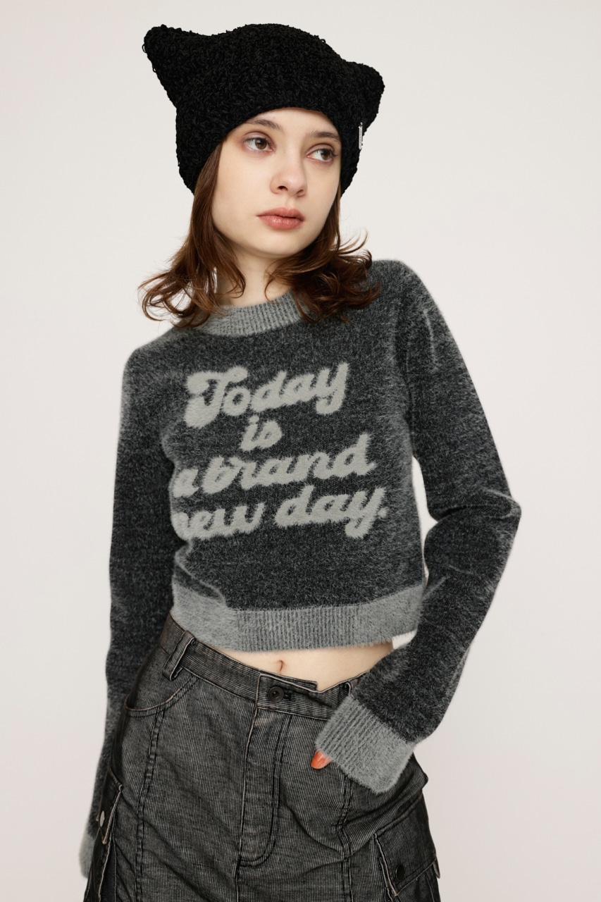 SLY | JQ LOGO MINKY CROP KNIT トップス (ニット ) |SHEL'TTER WEBSTORE