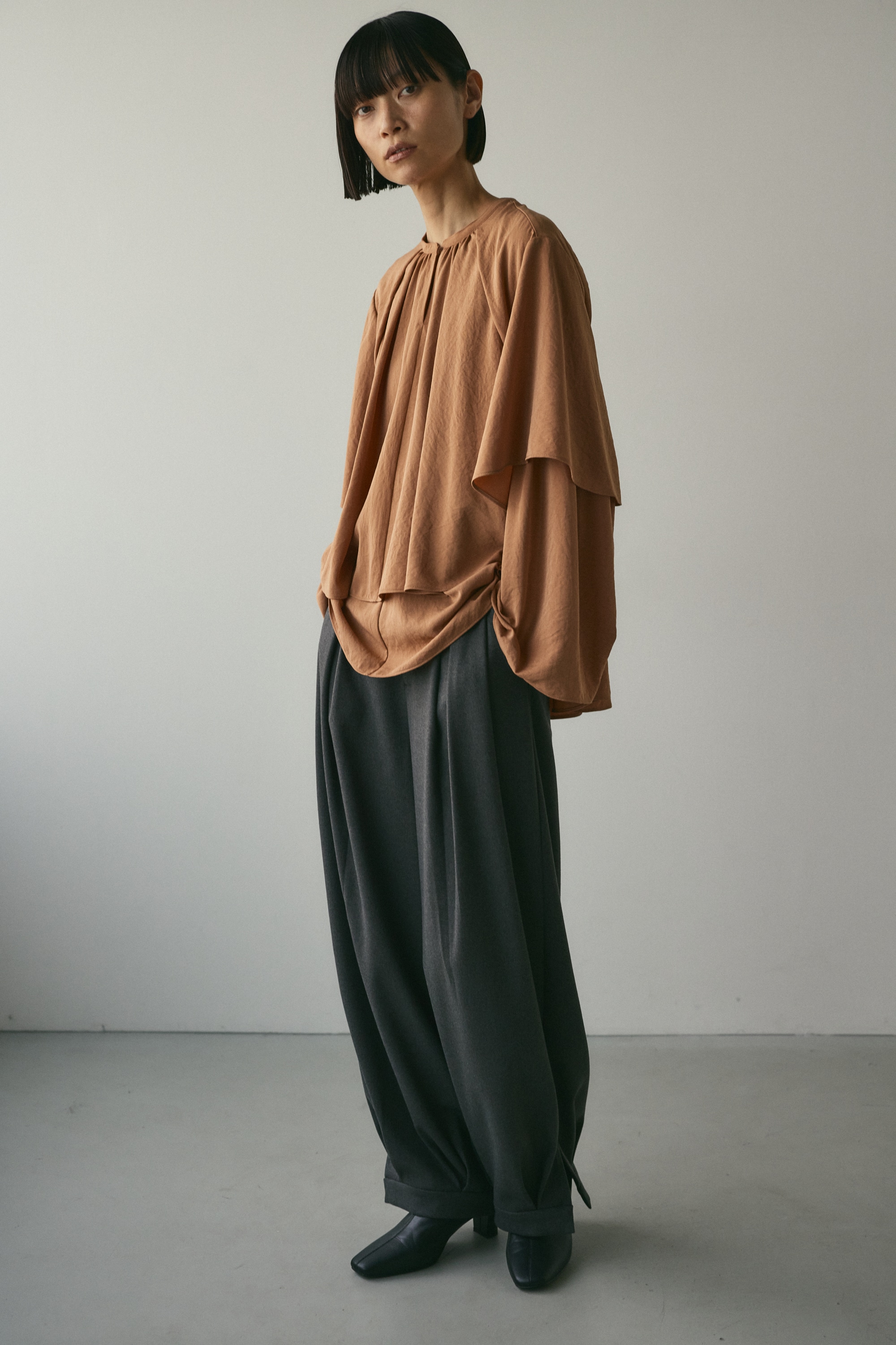 STYLEMIXER | フリルレイヤーブラウス (チュニック・ロングトップス