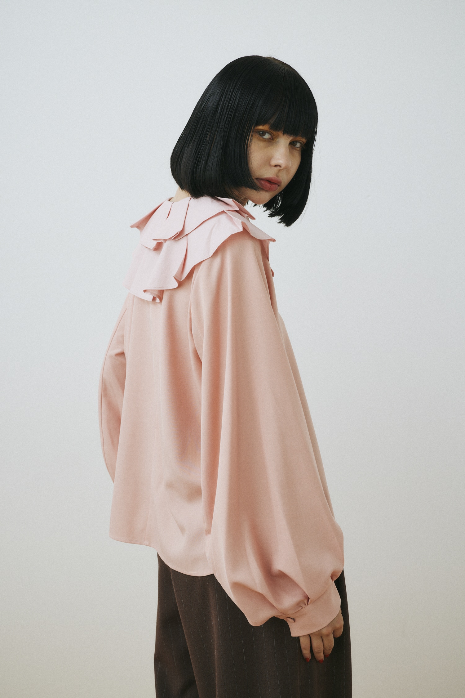HeRIN.CYE | Frill collar blouse (シャツ・ブラウス ) |SHEL'TTER