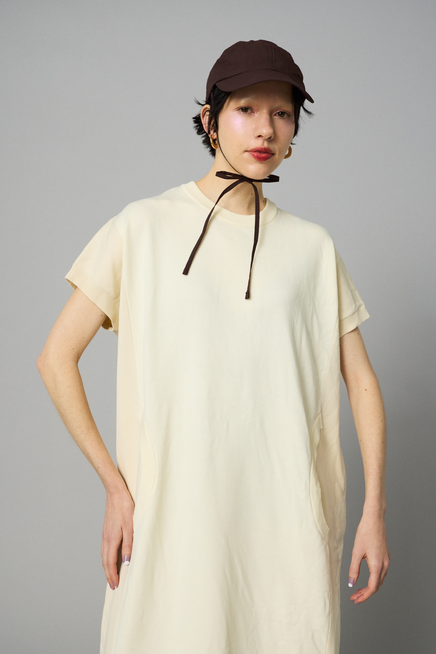 HeRIN.CYE | Attachmment knit one piece (ワンピース(ミニ