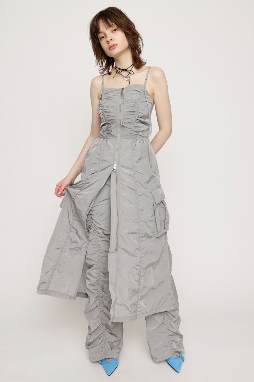 SLY | FRONT ZIP GATHER CAMI ワンピース (ワンピース(ロング