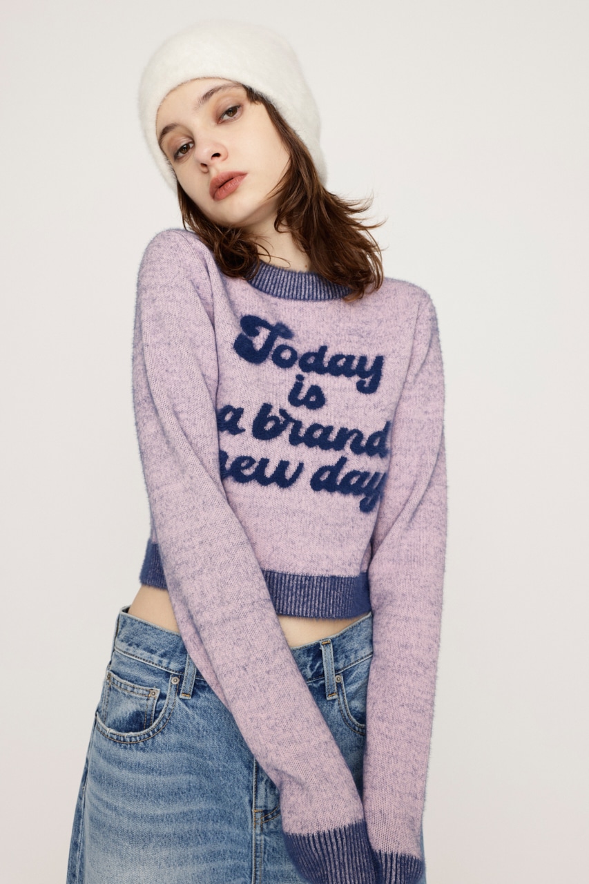 SLY | JQ LOGO MINKY CROP KNIT トップス (ニット ) |SHEL'TTER WEBSTORE