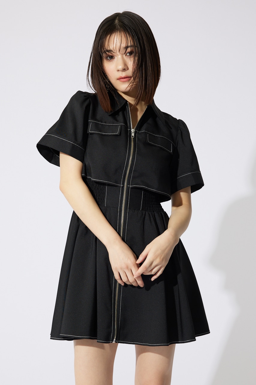 rienda | 【岡崎紗絵さん着用アイテム】バストフレアミニワンピース