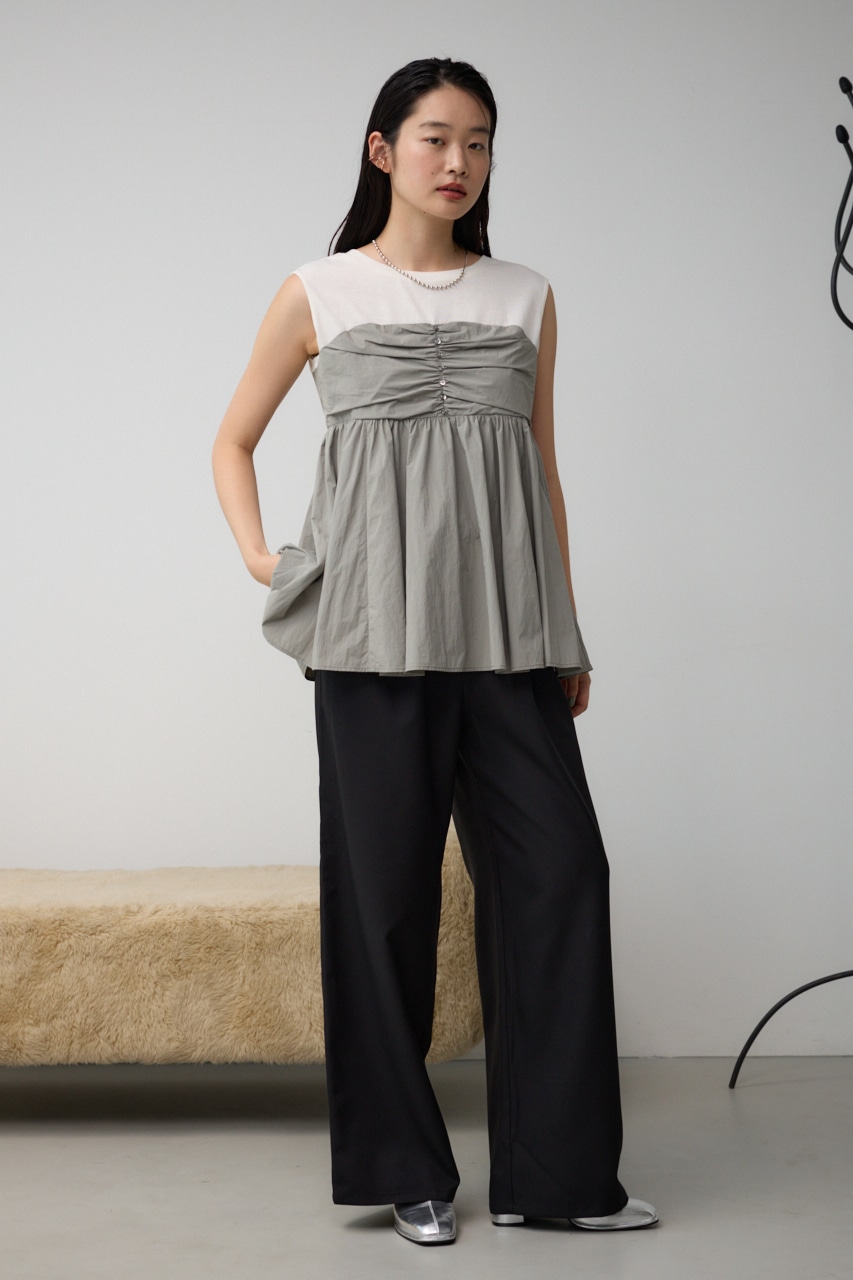 AZUL BY MOUSSY | ギャザービスチェレイヤードトップス (タンクトップ