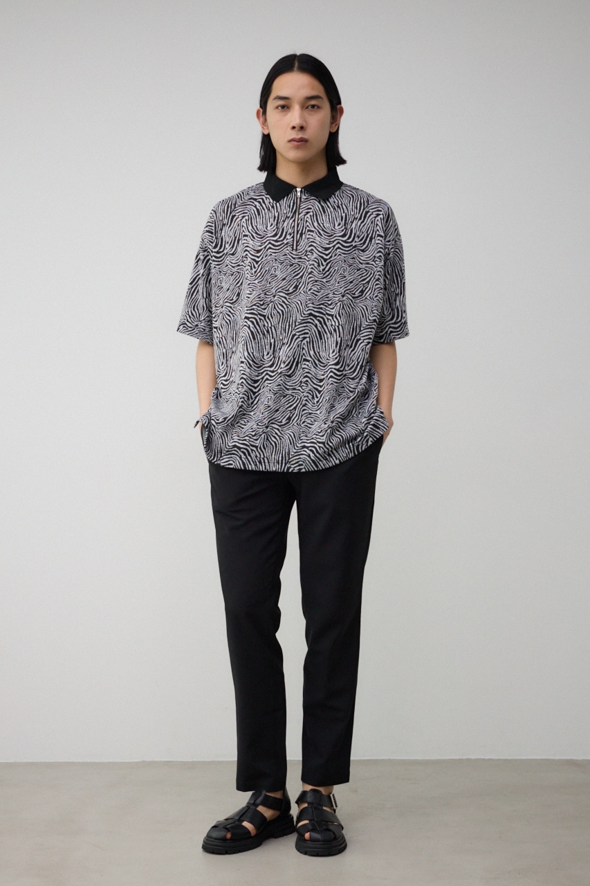 AZUL BY MOUSSY | オーバーサイズジャガードニットポロ (ニット