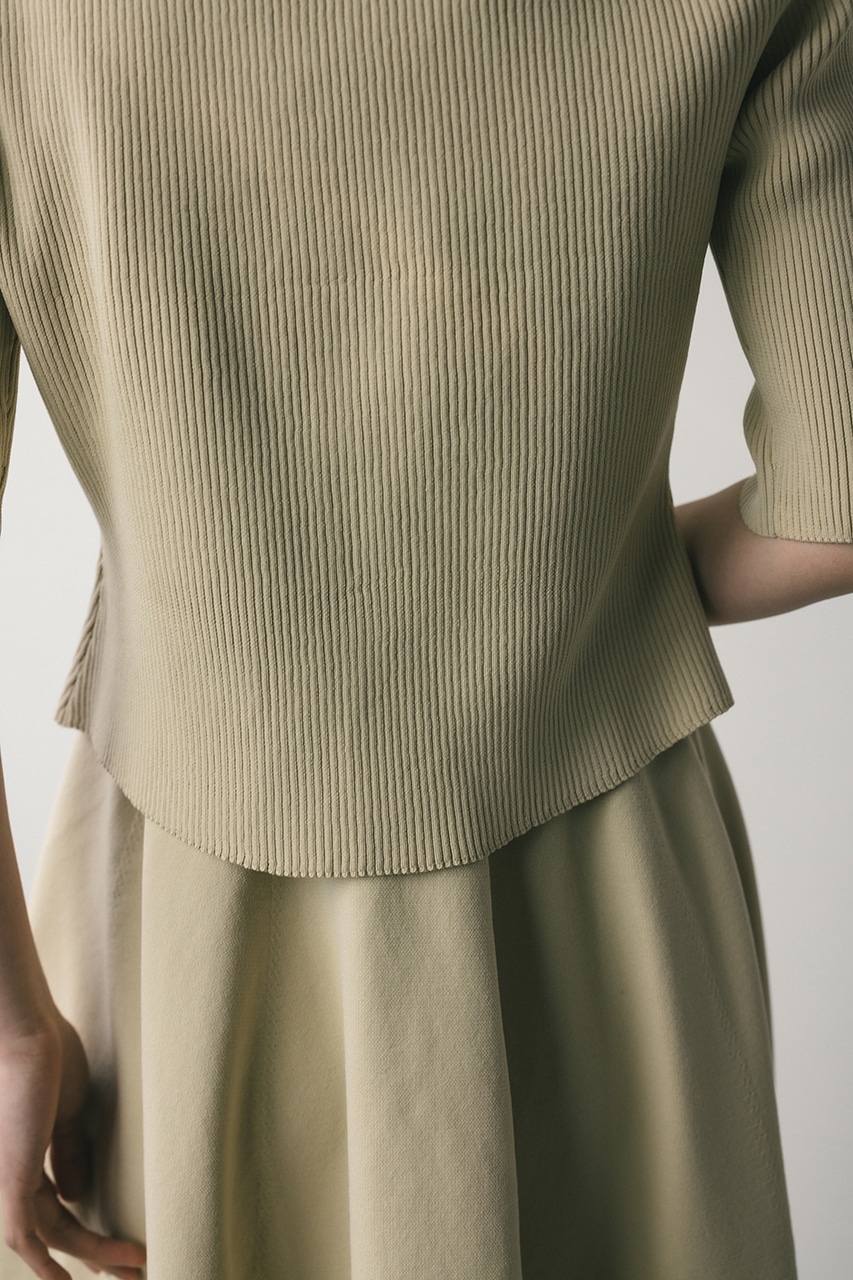 STYLEMIXER | 2ピースハーフスリーブポロニットワンピース (ワンピース