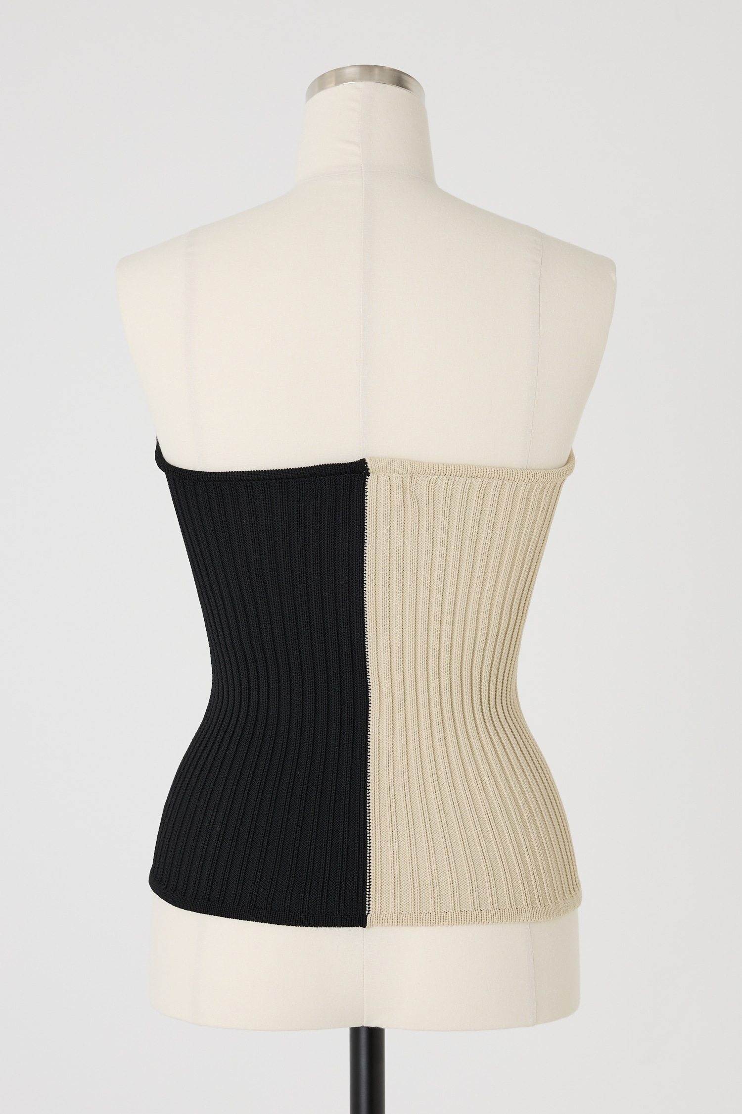 HeRIN.CYE | mio yanase / Wave knit bustier (ベアトップ ) |SHEL