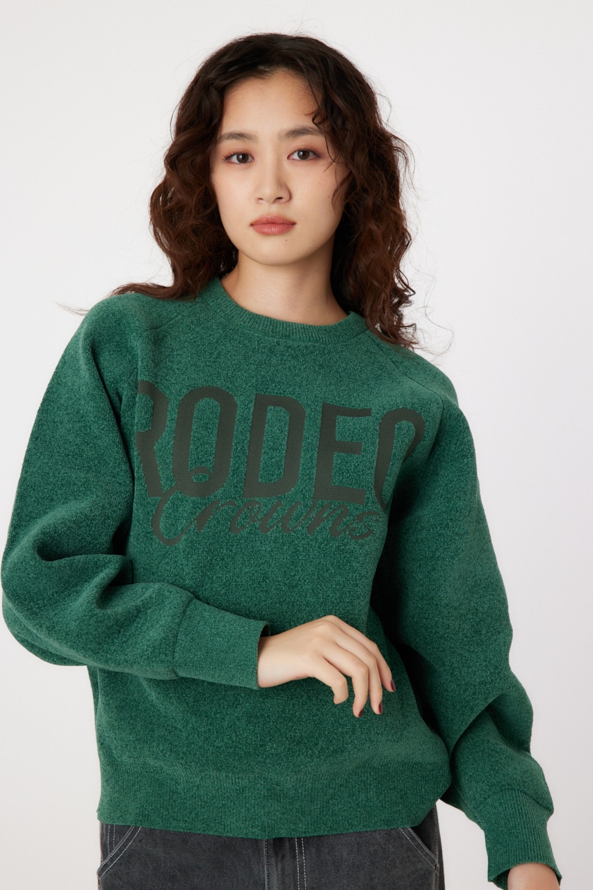 RODEO CROWNS WIDE BOWL | モールエンボスロゴニットトップス (ニット