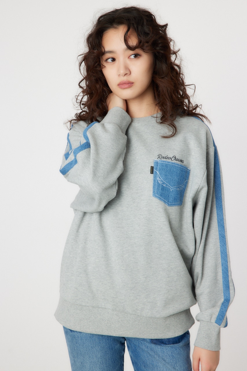 RODEO CROWNS WIDE BOWL | デニムラインスウェットトップス