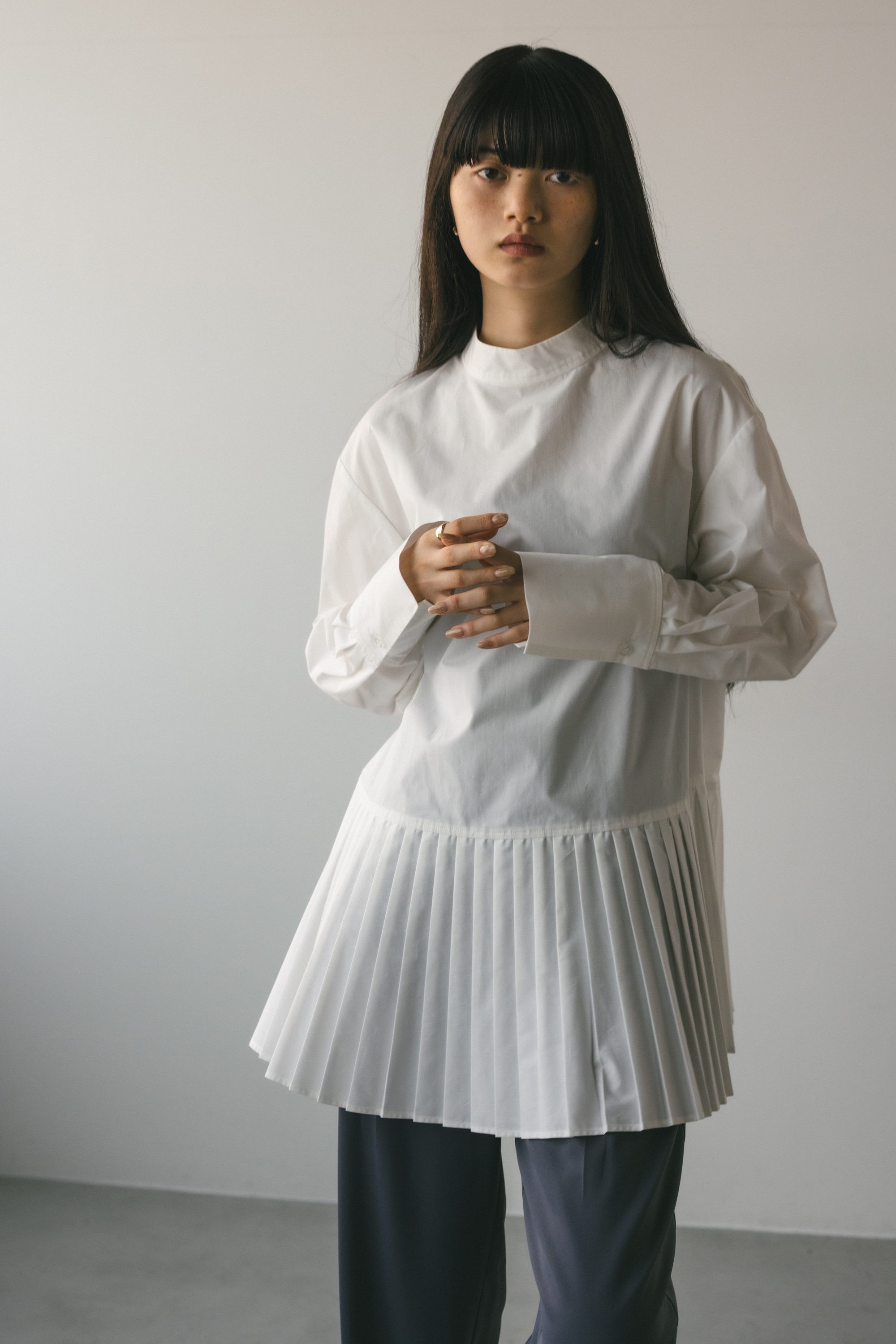 STYLEMIXER | プリーツヘムブラウス (シャツ・ブラウス ) |SHEL'TTER