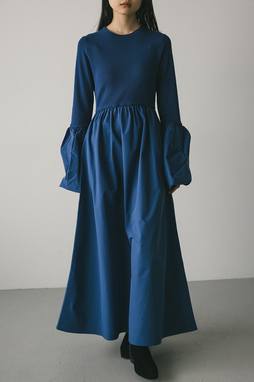 STYLEMIXER | コクーンスリーブコンビネーションニットワンピース