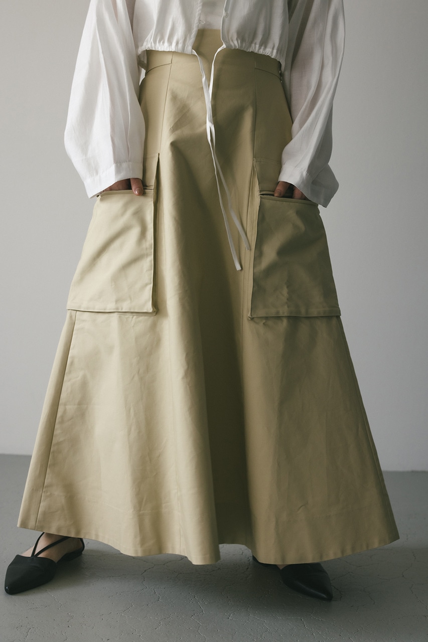 STYLEMIXER | ビッグポケットフレアスカート (スカート(ロング