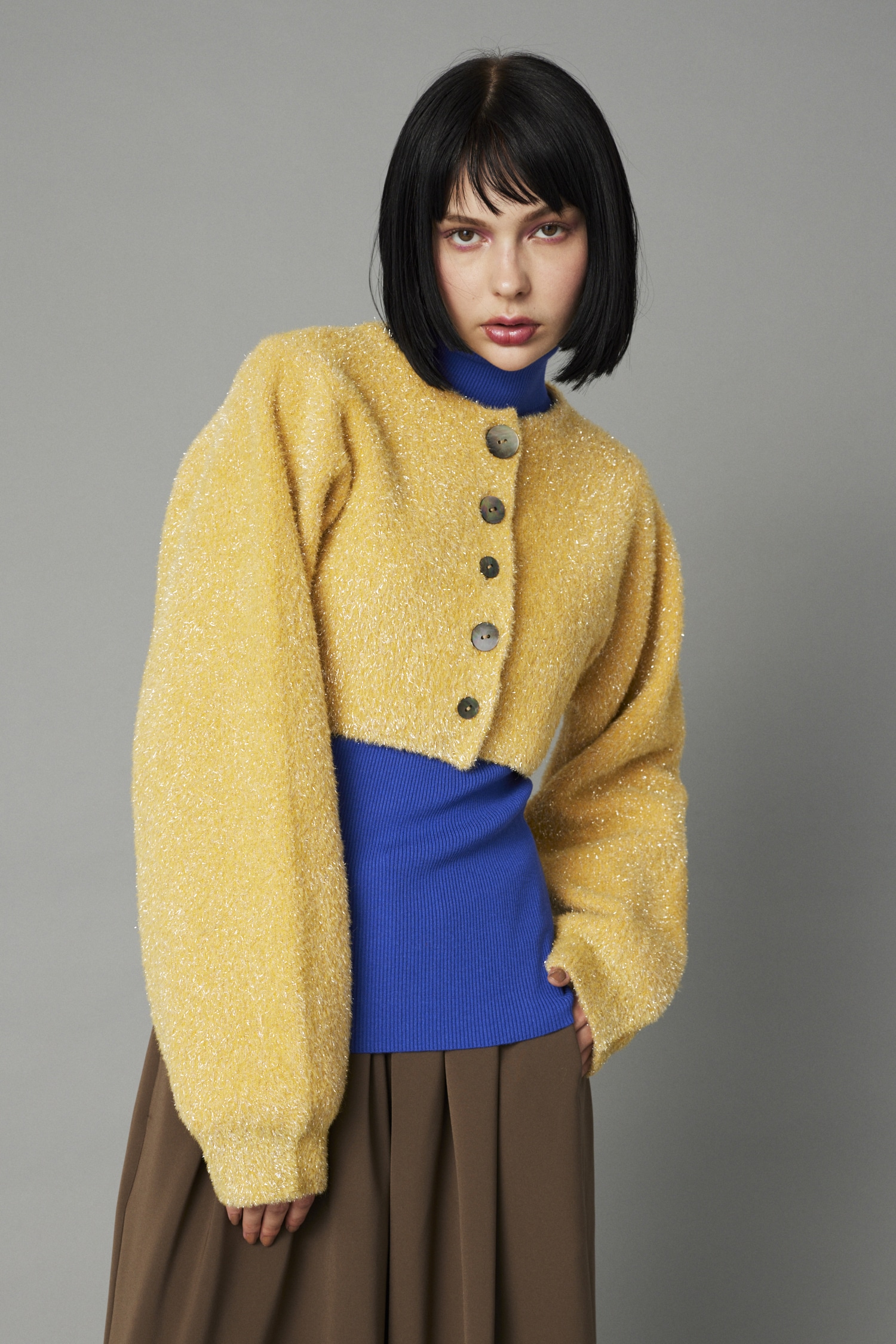 HeRIN.CYE | Shiny short cardigan (カーディガン ) |SHEL'TTER WEBSTORE