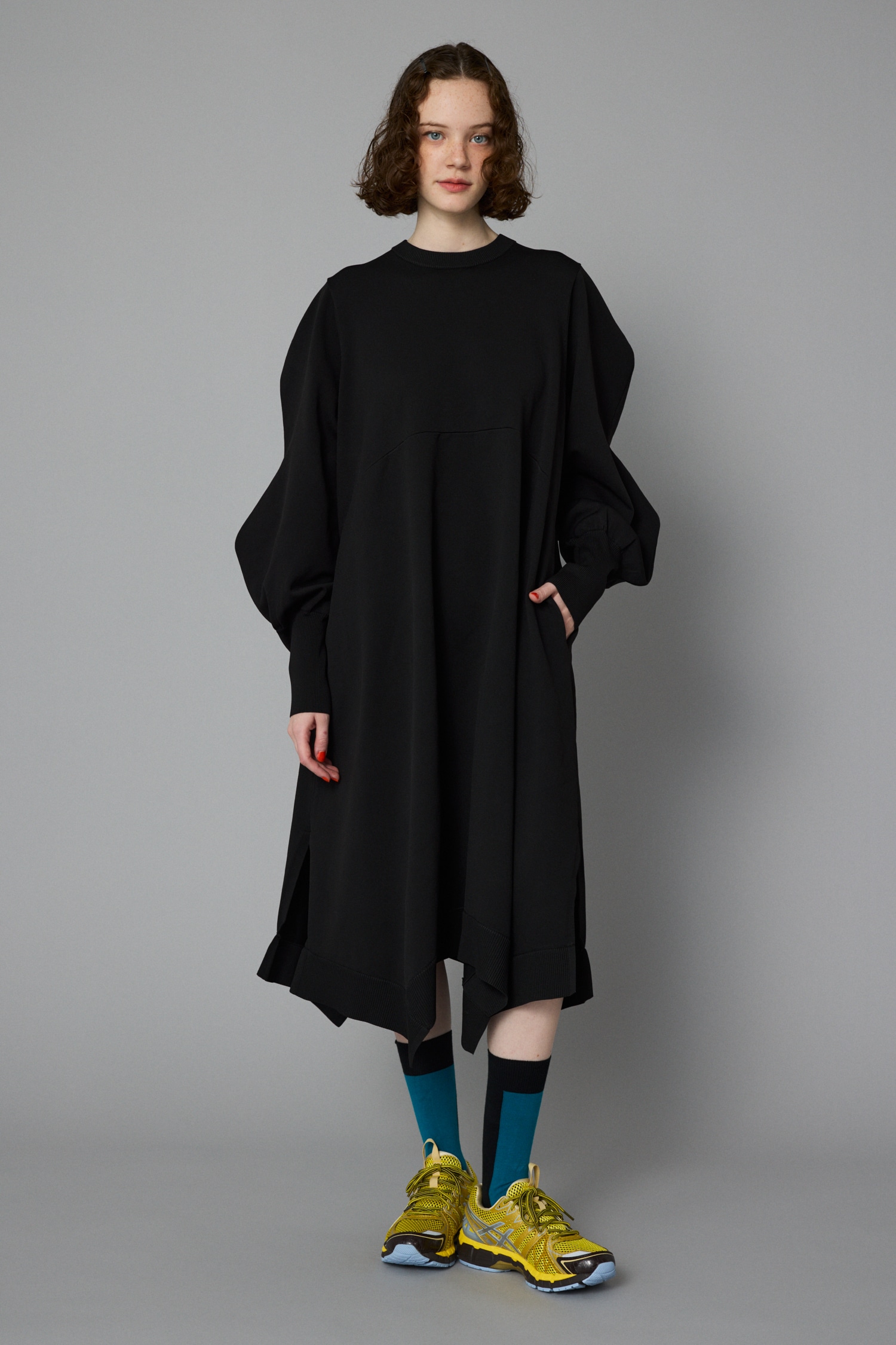 HeRIN.CYE | Mountain sleeve docking dress (ワンピース(ミニ