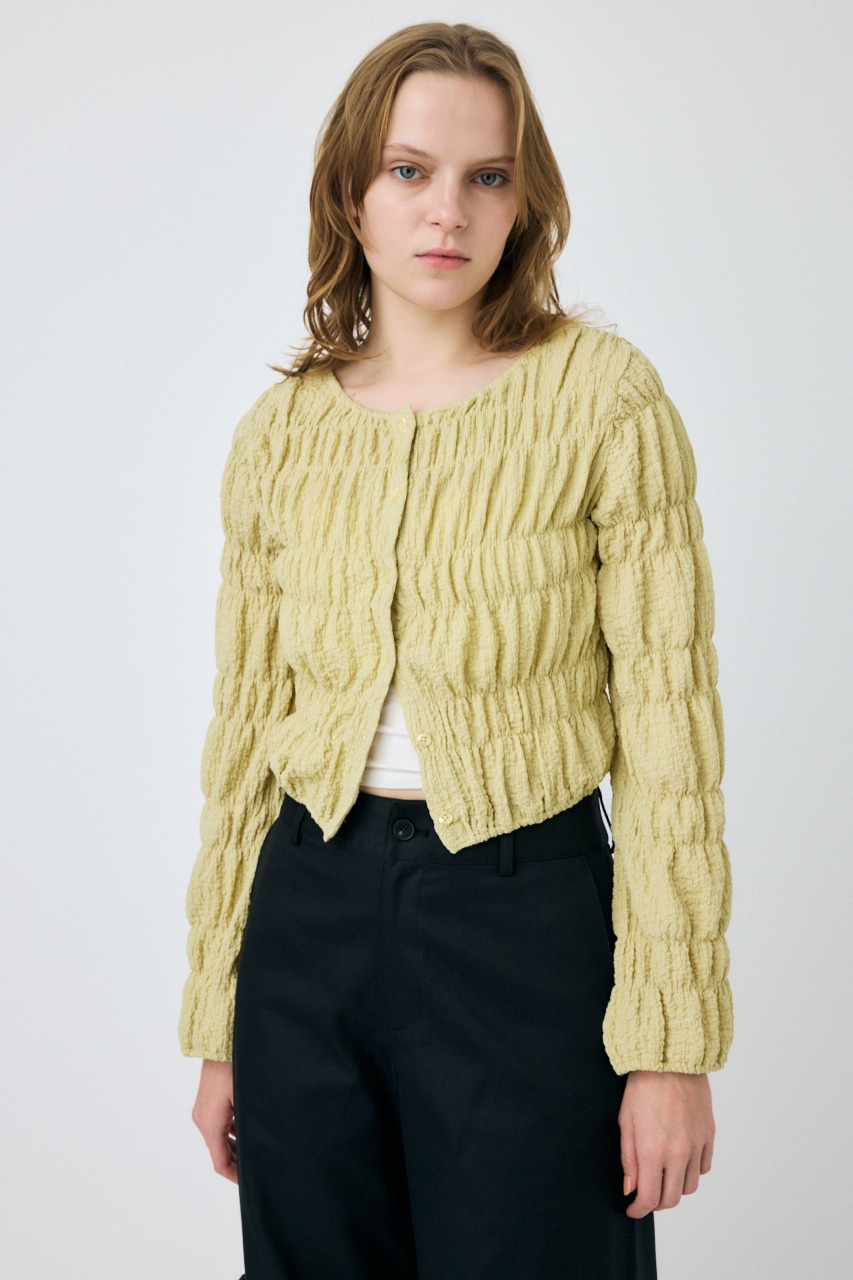 MOUSSY | SHIRRING カーディガン (Tシャツ・カットソー(長袖) ) |SHEL