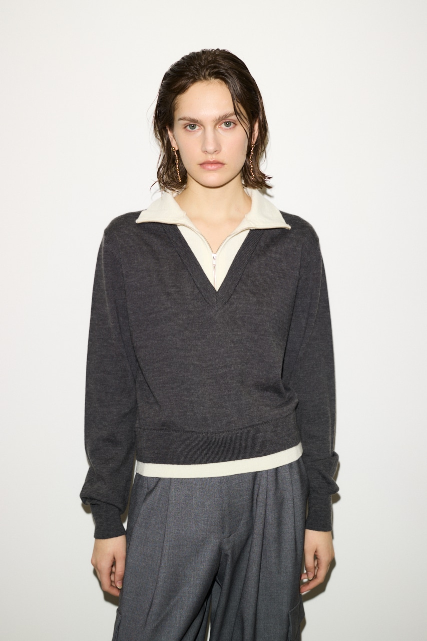 THROW by SLY | 【THROW】LAYERED STAND HG トップス (ニット ) |SHEL