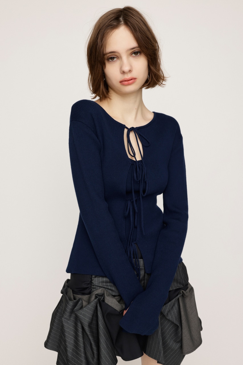 SLY | 【LIMITED ITEM】MANYWAY RIBBON KNIT トップス (ニット ) |SHEL