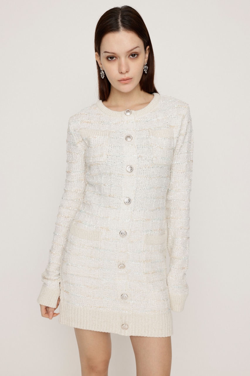 SLY | KNIT TWEED ショートワンピース (ワンピース(ミニ・ミディアム