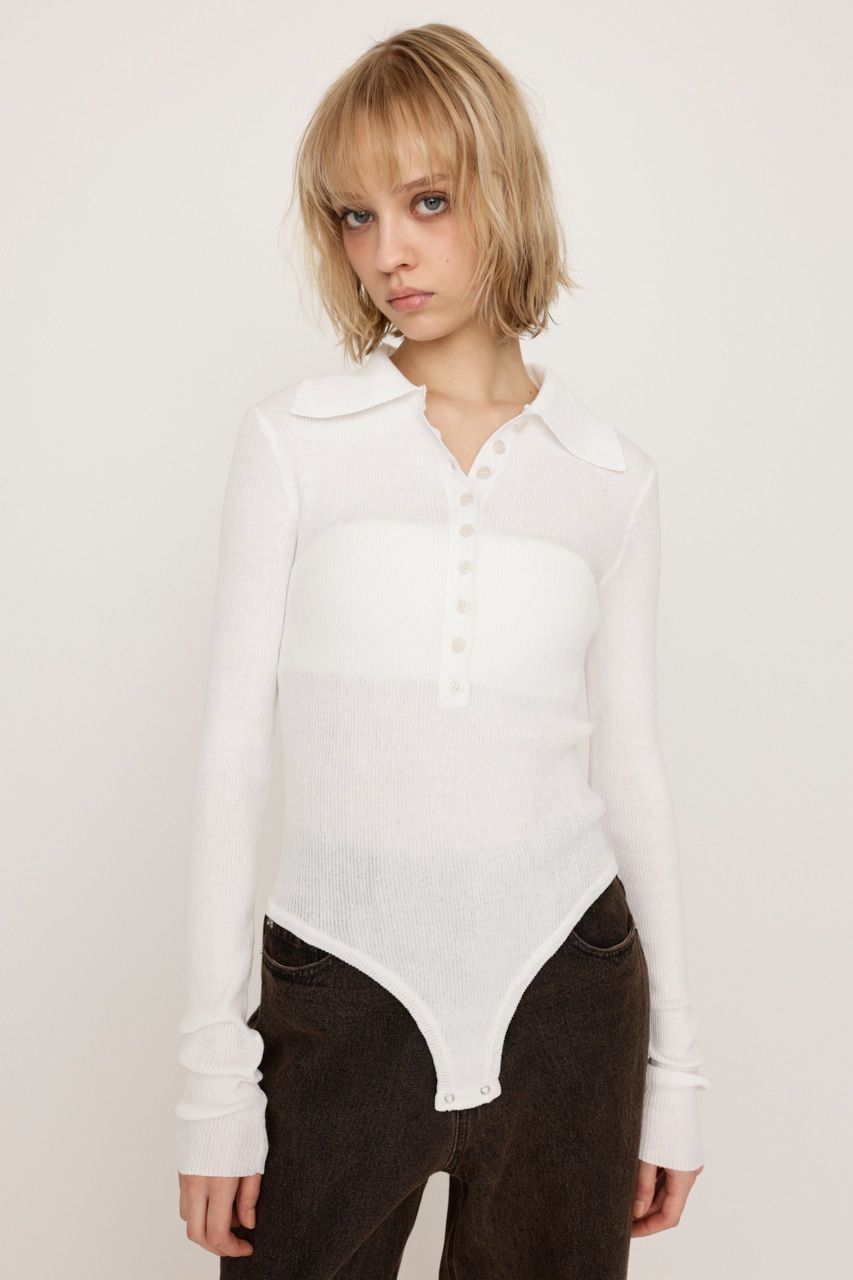 SLY | COLLARED BODYSUIT (ニット ) |SHEL'TTER WEBSTORE