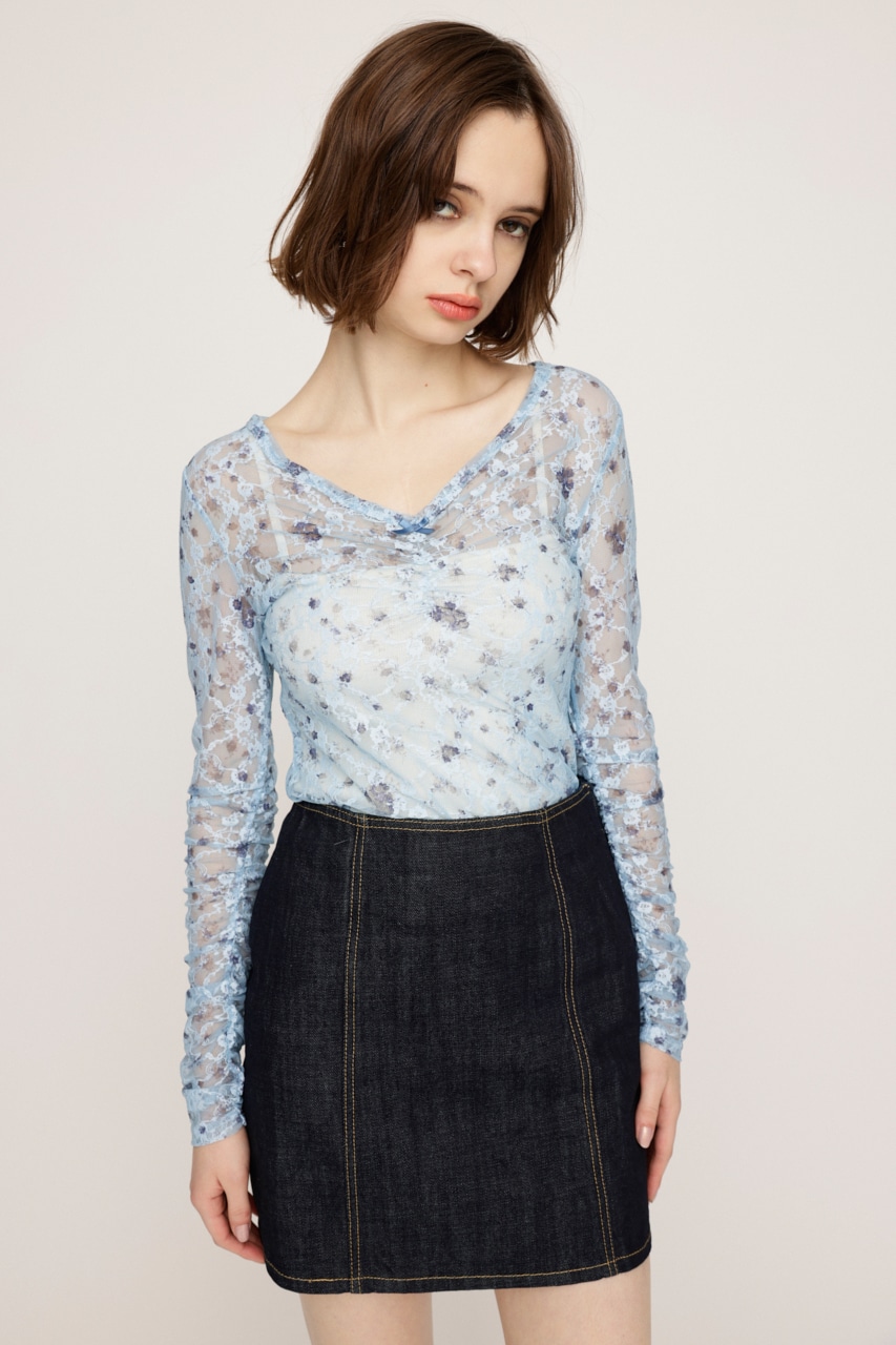 SLY | FLOWER LACE トップス (Tシャツ・カットソー(長袖) ) |SHEL'TTER
